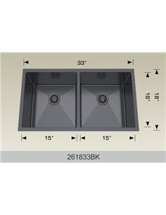 Bosco 261833 Textured Series Stainless Steel Kitchen Sink  