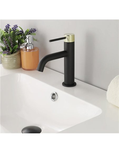 TC-ELEGANTE SINGLE HOLE Sink Bathroom Faucet With Knurled Top