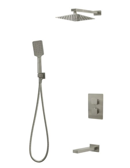 TC-DIAMOND Three Way Thermostatic System with fixed hand shower