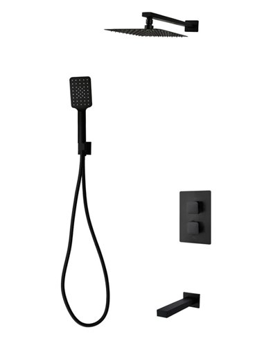 TC-DIAMOND Three Way Thermostatic System with fixed hand shower