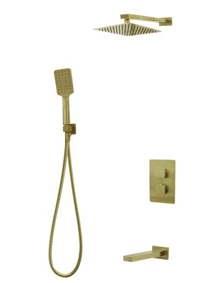 TC-DIAMOND Three Way Thermostatic System with fixed hand shower
