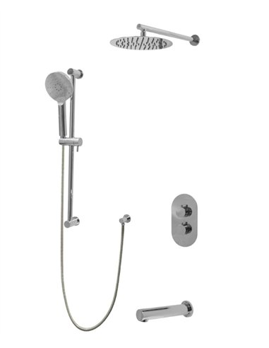 TC-CRYSTAL Three Way Thermostatic Shower System