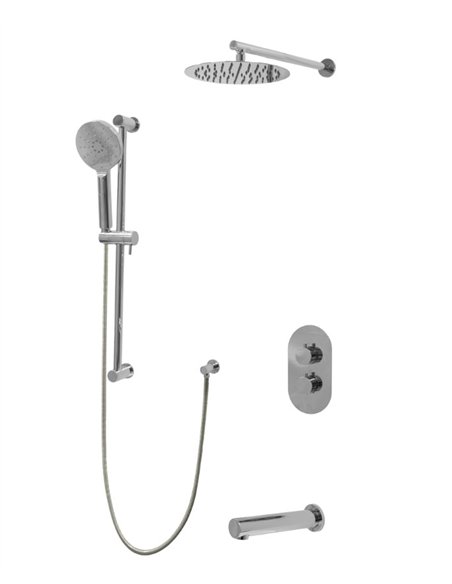 TC-CRYSTAL Three Way Thermostatic Shower System