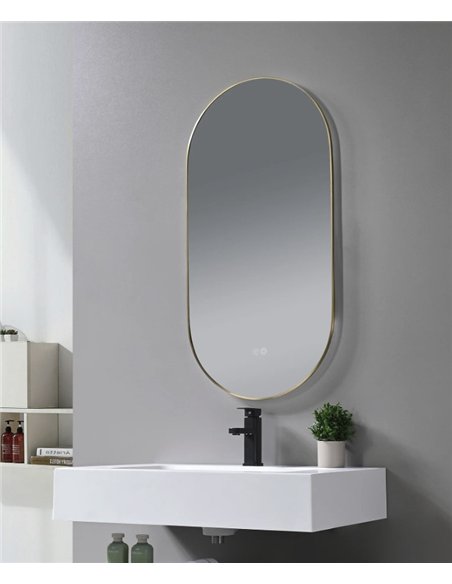 TC-ATOMIC Framed Front Light LED Mirror 18X36