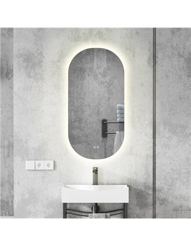 TC-MODERNO Runway Style Backlit Frameless Bathroom LED Mirror 