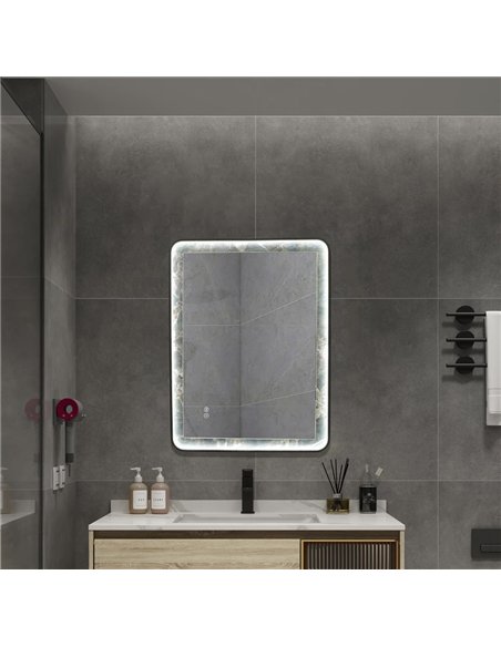 TC-INFINITY RD Singtered Stone Bathroom LED Vanity Mirror