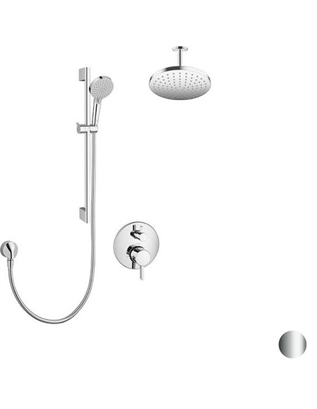 Hansgrohe Vernis Thermostatic Ceiling Mount Shower Kit Round