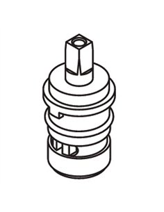 Commercial 2 Handle Brass Shell Ceramic Disc Cartridge - Cold