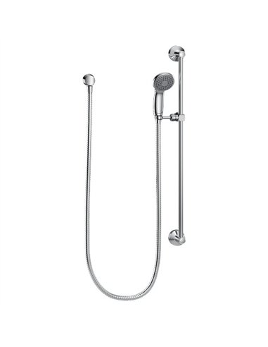 Moen Commercial Moen Eco-Performance Chrome Handheld Shower Single Function with Non-Positive Pause (31.4"L x 6.7"W x 3.75"H)