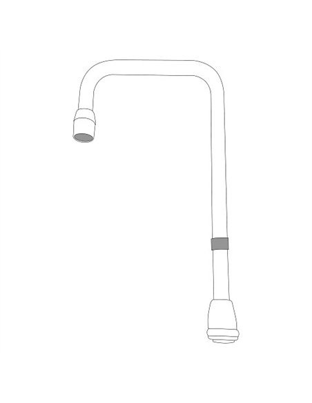 Moen M-DURA Chrome Commercial Spout (15.8"L x 7.1"W x 2.75"H)