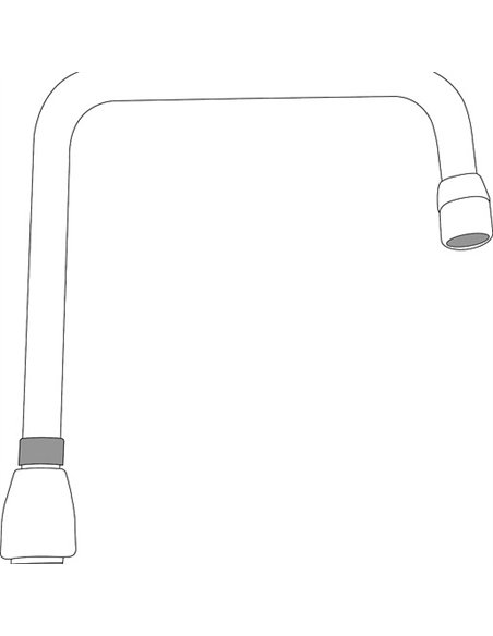 Moen M-DURA Chrome Commercial Spout (13.3"L x 12.2"W x 2.8"H)