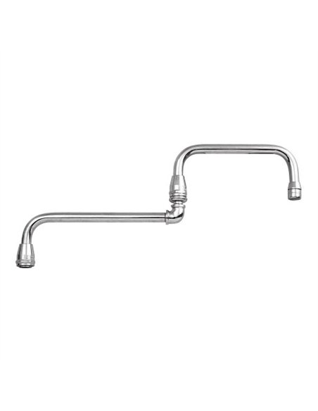 Moen M-DURA Chrome Commercial Spout (12.5"L x 7.5"W x 3.25"H)