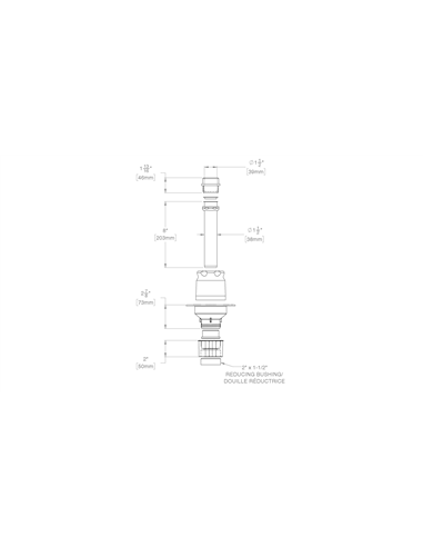 Virta ABS Island Tub Drain Rough-In For Freestanding Bathtubs
