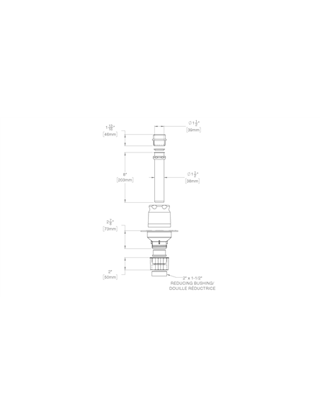 Virta ABS Island Tub Drain Rough-In For Freestanding Bathtubs