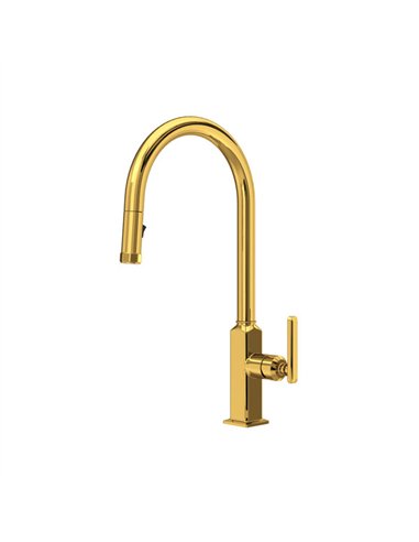 Rohl Apothecary Pull-Down Kitchen Faucet With C-Spout