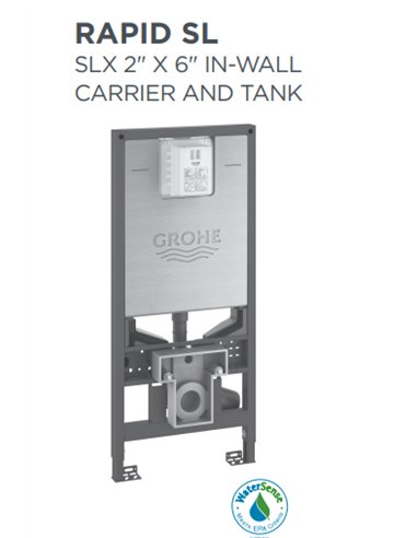 DXV  Rapid SL SLX 2 in. x 6 in. In-Wall Carrier and Tank