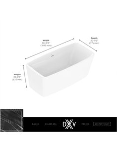 DXV Equility Slim Freestanding Bathtub 