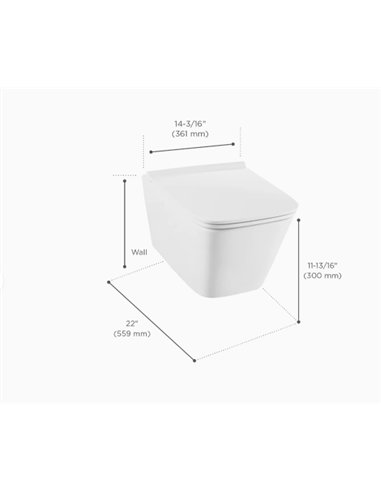 DXV Modulus Wall-Hung Elongated Toilet
