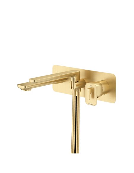 Riobel Equinox TEQ21 Wall Mount Type T/P - Thermo/Pressure Balance Coaxial Tub Filler Trim With Handshower (Without Rough-in)