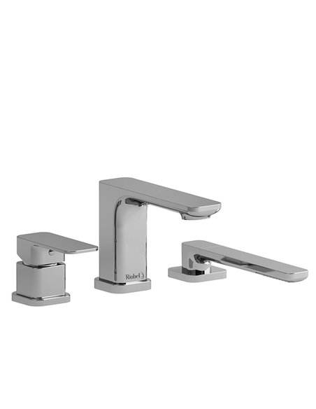Riobel Equinox TEQ10 3-piece deck-mount tub filler with hand shower trim (Without Rough-in)