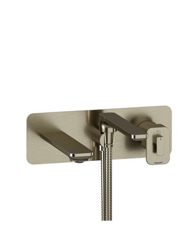 Riobel Equinox TEQ21 Wall Mount Type T/P - Thermo/Pressure Balance Coaxial Tub Filler Trim With Handshower (Without Rough-in)