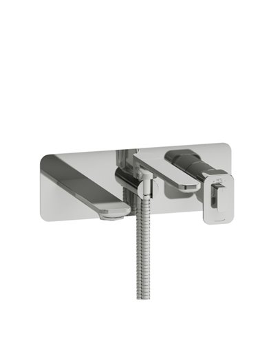 Riobel Equinox TEQ21 Wall Mount Type T/P - Thermo/Pressure Balance Coaxial Tub Filler Trim With Handshower (Without Rough-in)
