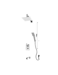 Rubi Quatro 1/2" Thermostatic Shower Vertical Set 2 Way Diverter XVTR69S