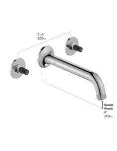 Grohe Listra Wall Mount Bathroom Faucet, 1.2 GPM 2