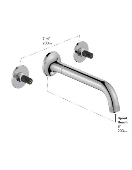 Grohe Listra Wall Mount Bathroom Faucet, 1.2 GPM