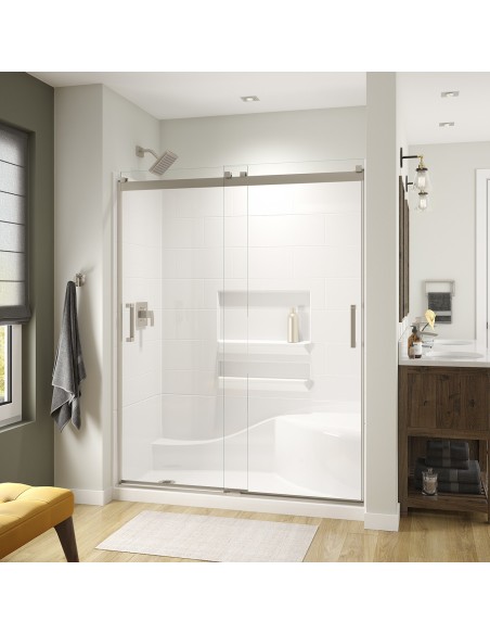 Maax Revelation Square 56-59 x 70 ½-73 in. 6 mm Bypass Shower Door