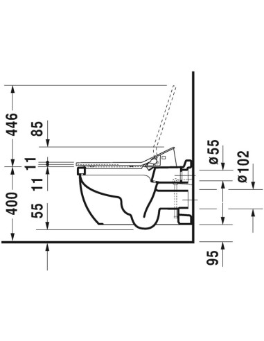Duravit 2226590092 Bowl only for Toilet wall...