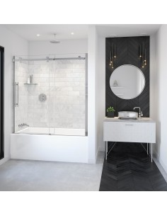 Maax Vela 56 ½-59 x 59 in. 8 mm Sliding Tub Door 2