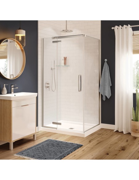 Maax Link Curve Rectangular Pivot 42 x 34 x 75 in. 8mm Shower Door