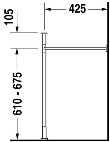 Duravit 0030661000 Metal console Vero chrome...