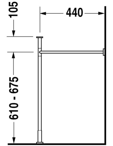 Duravit 0030711000 Metal console Vero for...