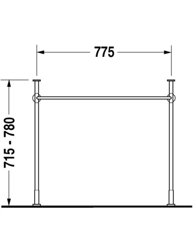 Duravit 0030711000 Metal console Vero for...
