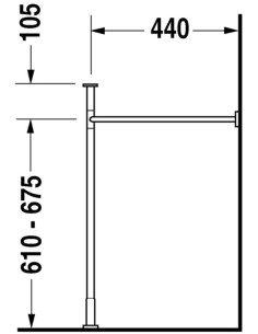 Duravit 0030721000 Metal console Vero for 032910 height... 2