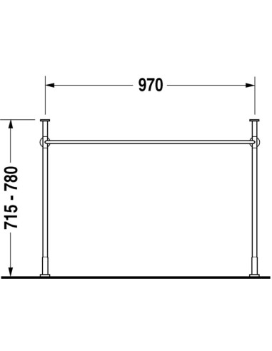 Duravit 0030721000 Metal console Vero for...