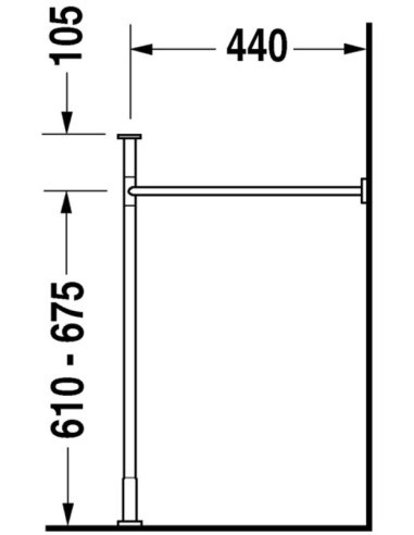 Duravit 0030731000 Metal console Vero for...