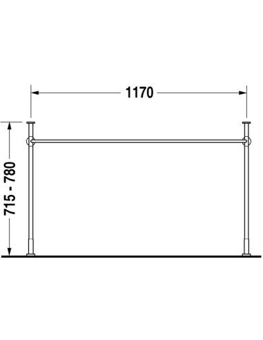 Duravit 0030731000 Metal console Vero for...