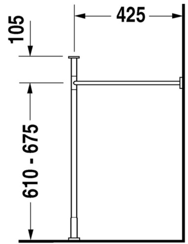 Duravit 0030741000 Metal console Vero for...