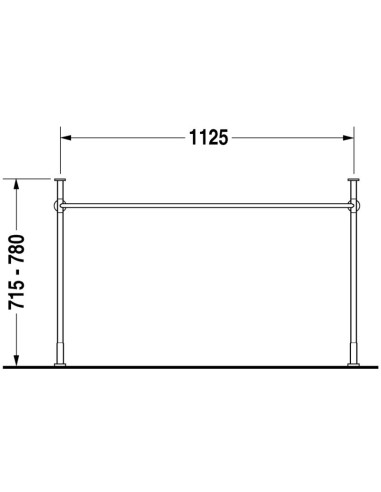 Duravit 0030741000 Metal console Vero for...