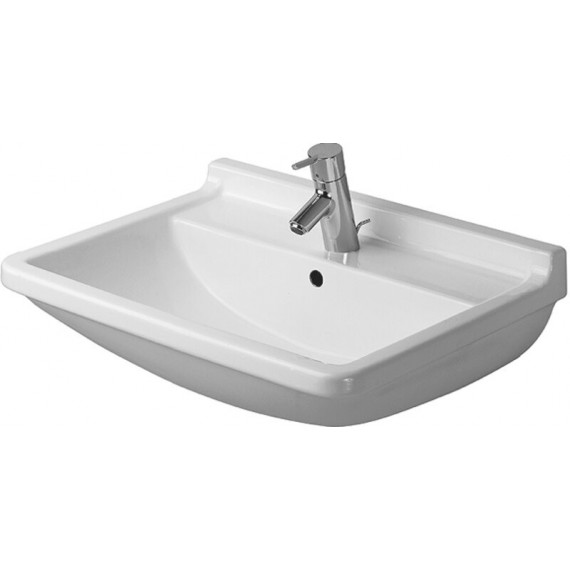 Duravit 03006500301 Washbasin 65 cm Starck 3 with overflow with 3 tap holesw white WG