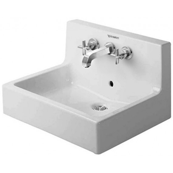 Duravit 04536000251 Washbasin 60 cm Vero white with back panel and 3 TH ground WGL