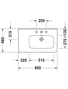 Duravit 2326800000 Furniture washbasin 800mm DuraStyle... 2
