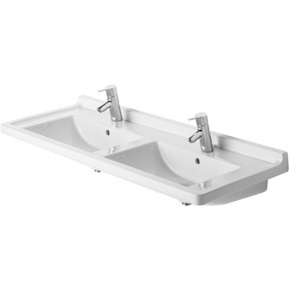 Duravit 03321300301 Double furniture washbasin 130 cm Starck 3 white with OF 1 TH WGL