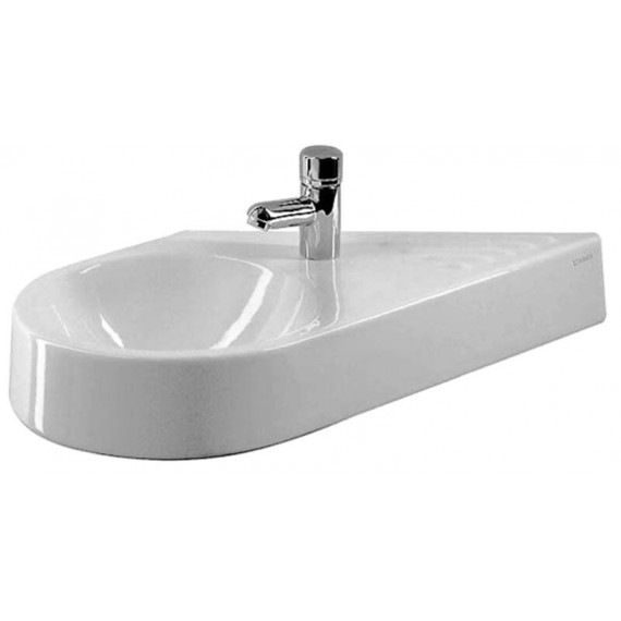 Duravit 07646500001 Handrinse basin 65cm Architec white diagonal model basin on left WG