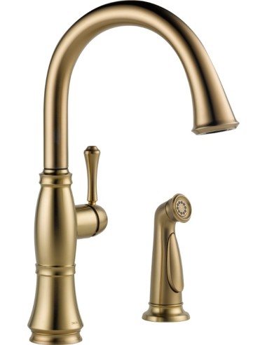 DELTA CASSIDY 4297-DST SINGLE HANDLE KITCHEN FAUCET WITH SPRAY       