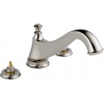 DELTA CASSIDY T2795-LHP 3-HOLE ROMAN TUB TRIM - LOW ARC SPOUT                       