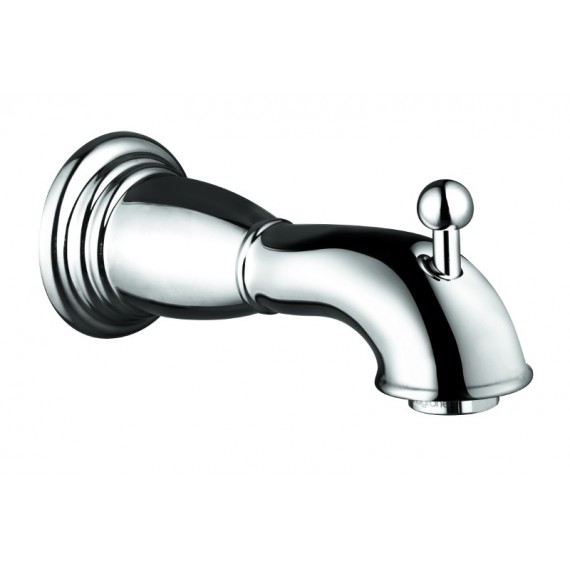 HANSGROHE RETROAKTIV TUB SPOUT WITH DIVERTER, WALL MOUNTED, 